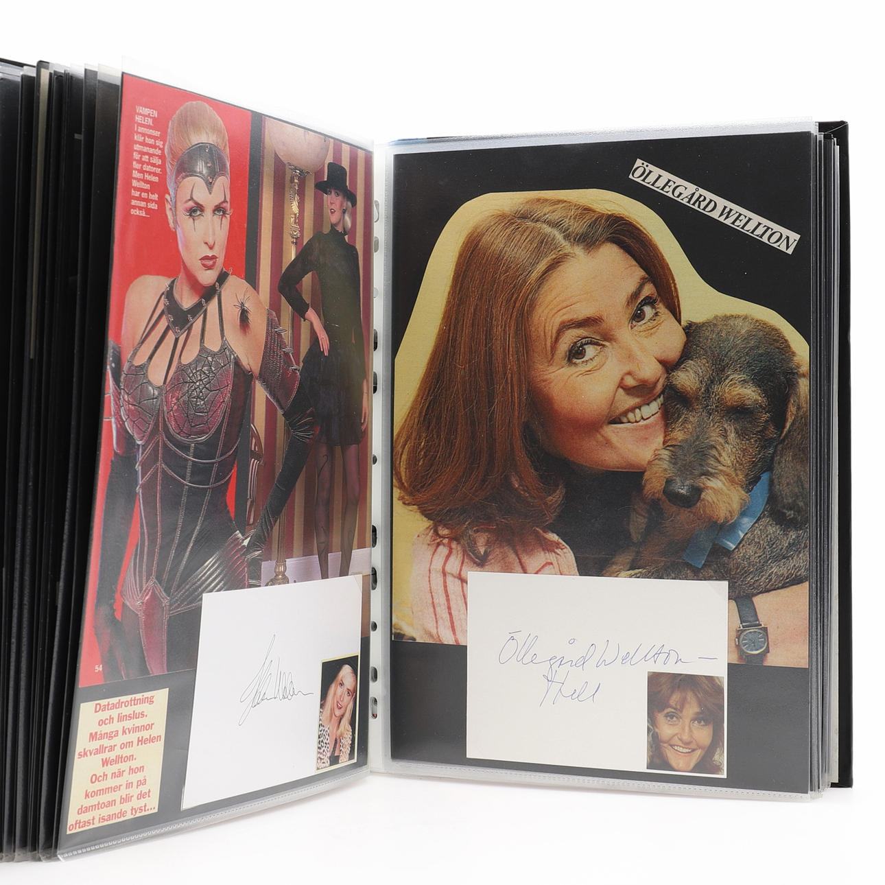 AUTOGRAPH. Binder containing approx. 50-75 Swedish autographs - VW.