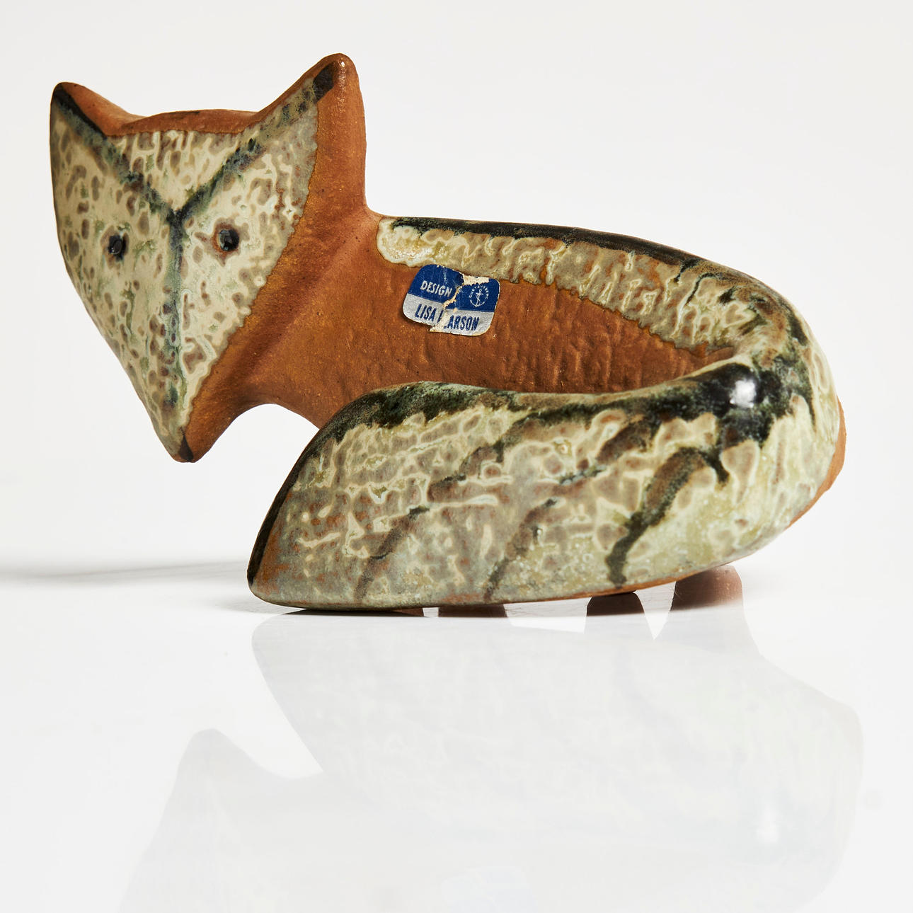 LISA LARSSON, figurine, fox, labeled.