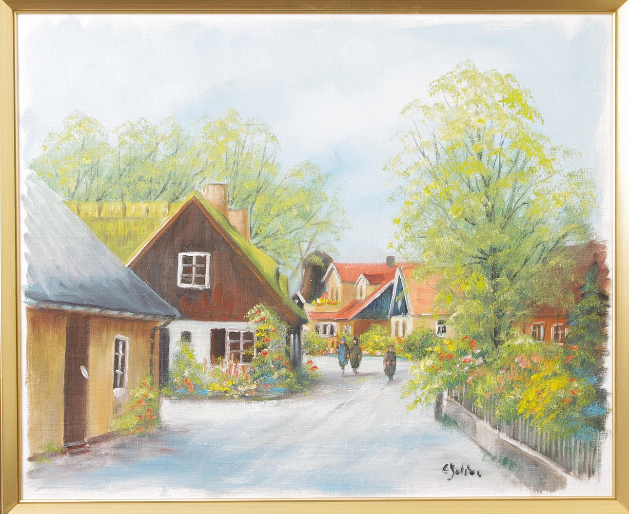 CARL JULIUS. Motiv från Viken, olja på duk, signerad C Julius.