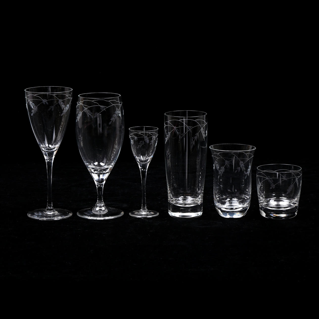 SERVISDELAR, 17 st, glas, "Lovisa", Duka.