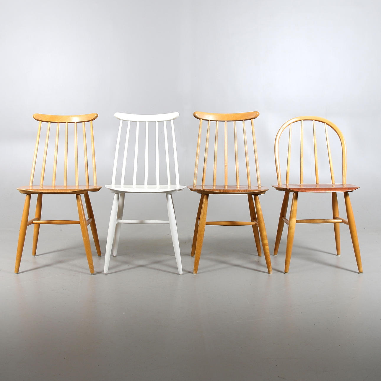 PINNSTOLAR, 4 st, "Fanett", Ilmari Tapiovaara, Edsbyverken.