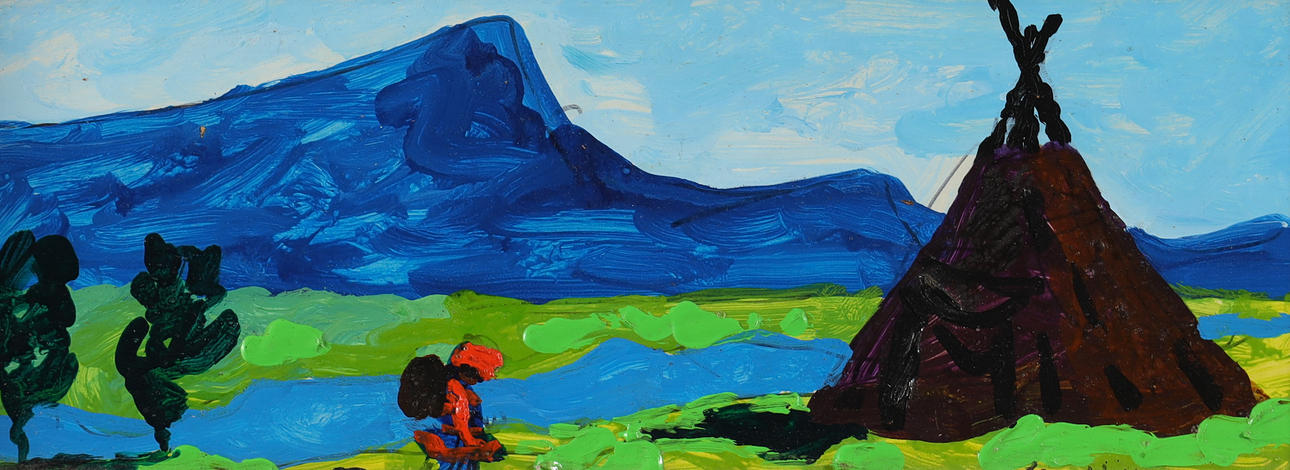 LARS NORRMAN. Motiv med kåta.