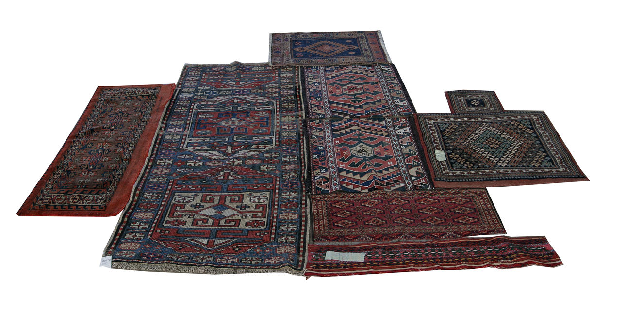 TEXTILIER, VÄSKSIDOR MM, 8 stycken.