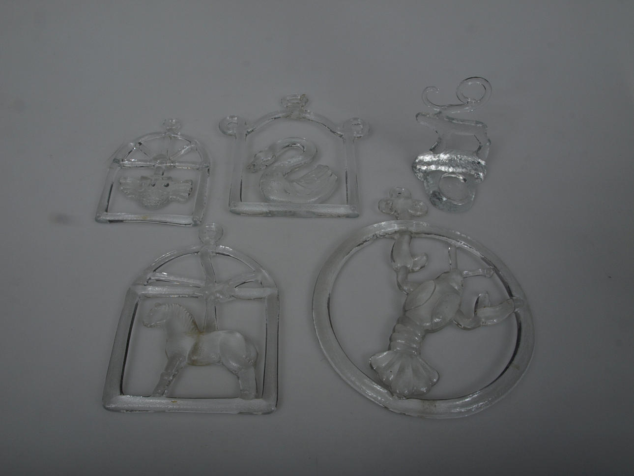 BERTIL VALLIEN. Fönstersmycken, glas, 5 stycken, Boda.