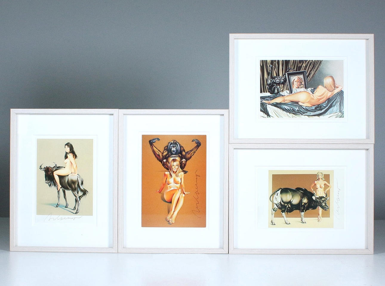 MEL RAMOS. 'Animals', prints, signed.