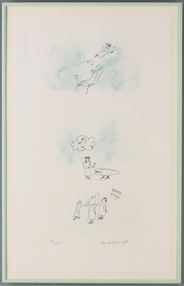 MADELEINE PYK. Praktik stängt, färglitografi, signerad samt numrerad 73/200.
