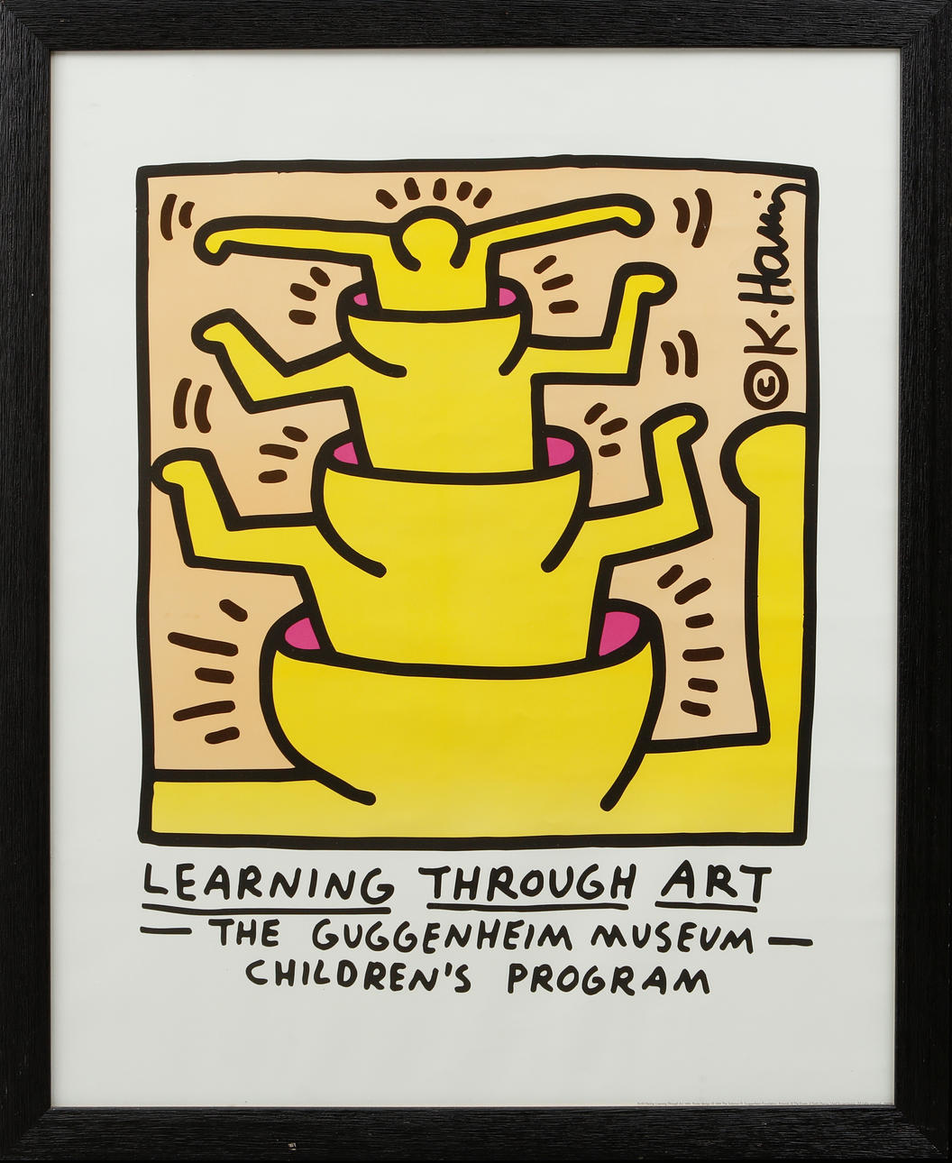 KEITH HARING. tablero, "Aprender a través del arte El museo Guggenheim, programa infantil, 1999.
