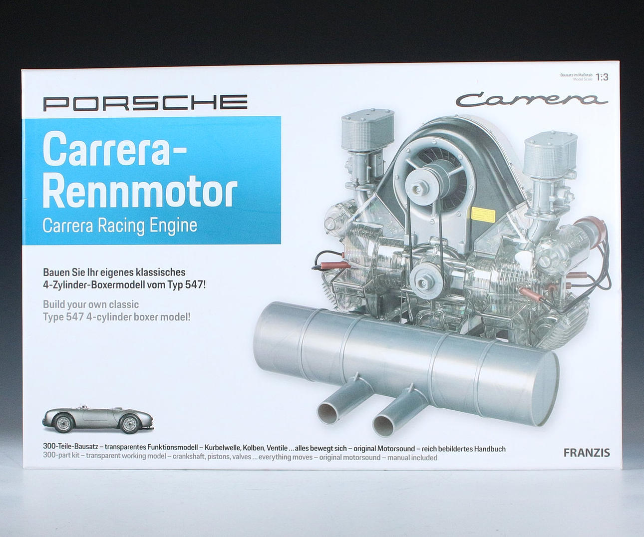 FRANCIS. Porsche Carrera racing engine', functional model true to the original, scale 1:13, kit.