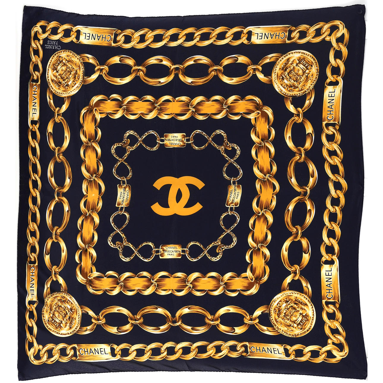 CHANEL, bufanda, seda, "Chanel 31 Rue Cambon Paris".