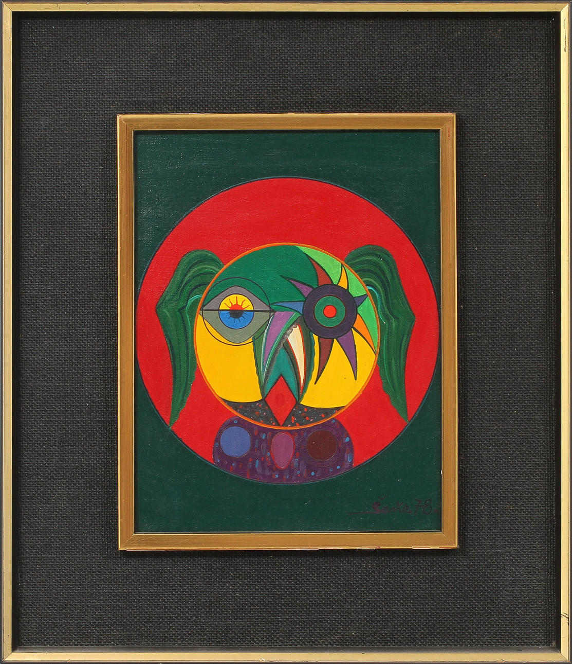 DANIEL SANO. Figurkomposition, olja på duk, signerad 78.