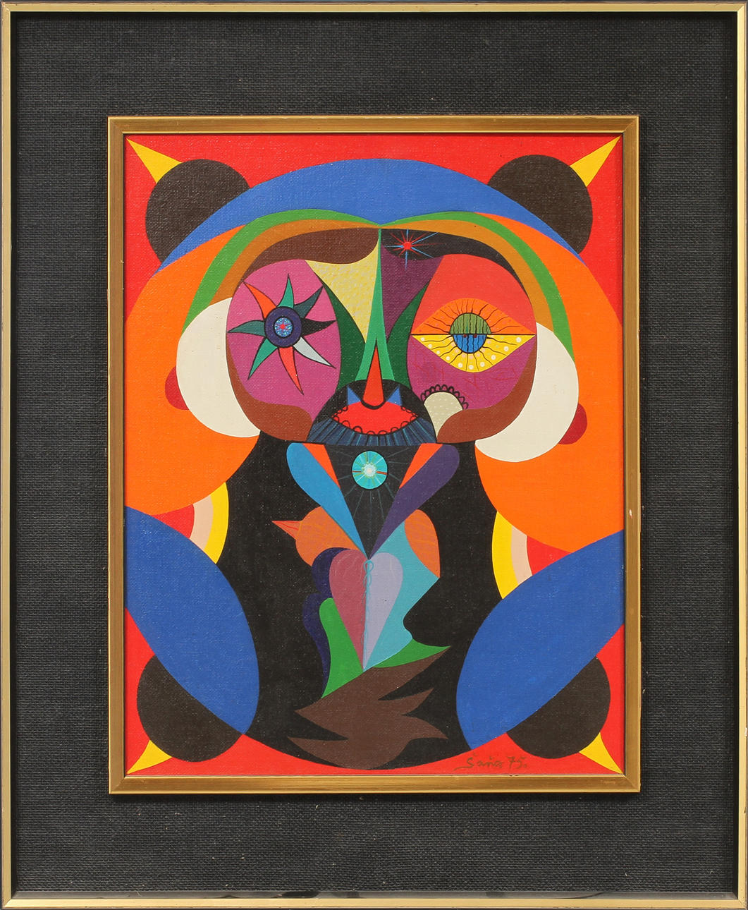 DANIEL SANO. Figurkomposition, olja på duk, signerad 75.