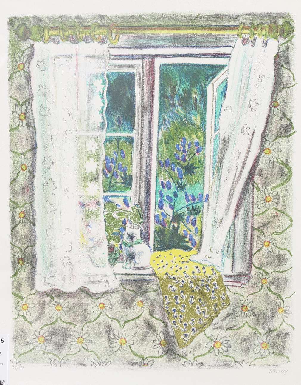 EVY LÅÅS. Interior, lithograph, signed, numbered 36/360, dated 1974.