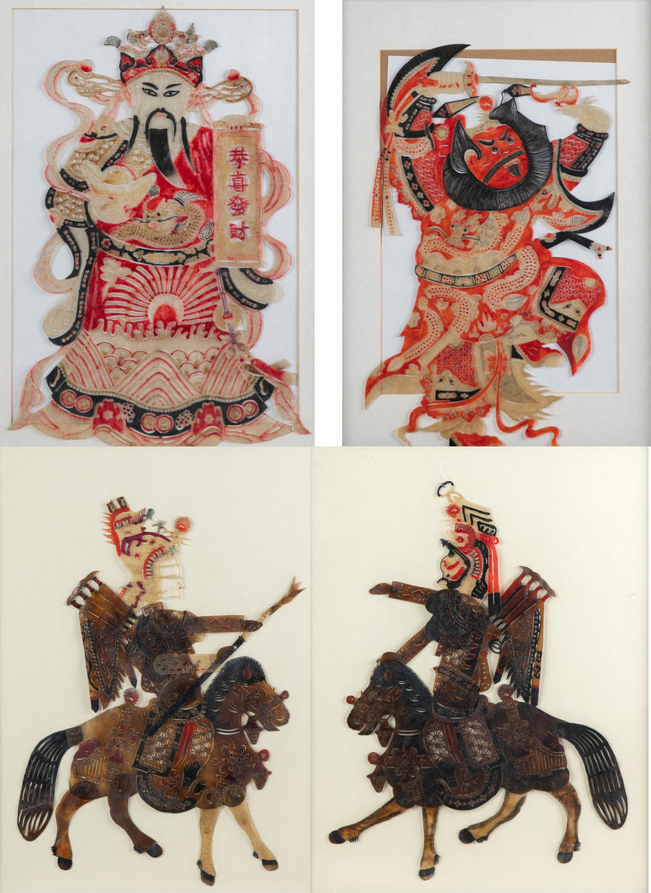 Lille samling, kinesiske skyggefigurer, 20. århundrede.