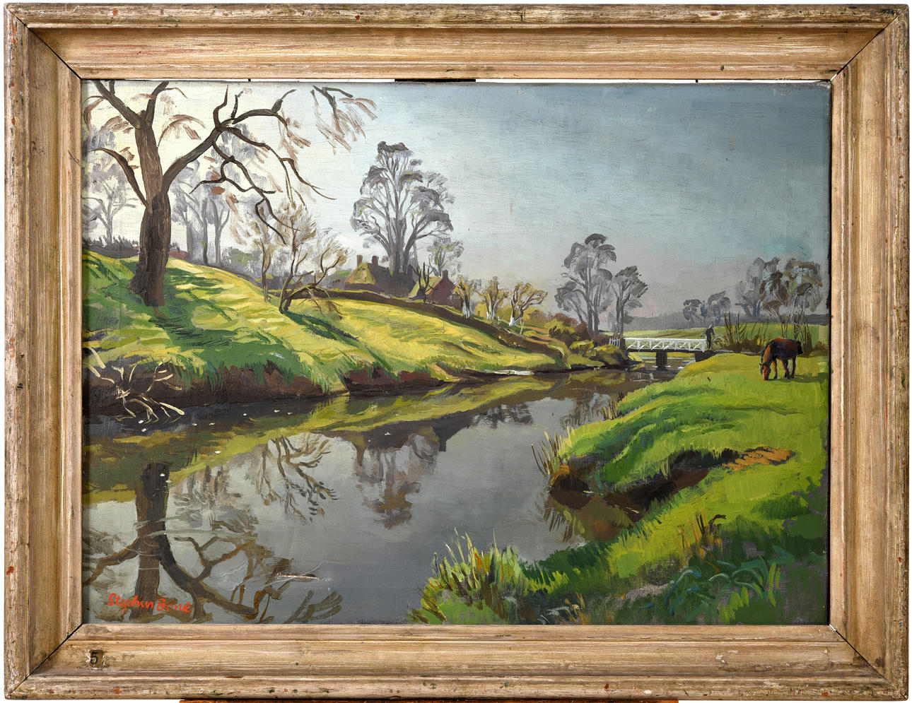 STEPHEN BONE (1904-1958). RIVERSIDE PASTURE.
