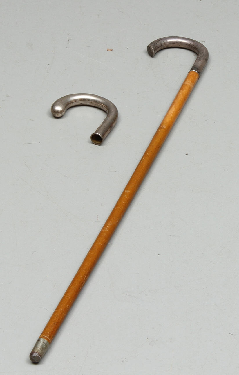 KÄPP med silverkrycka, KRYCKA, silver.