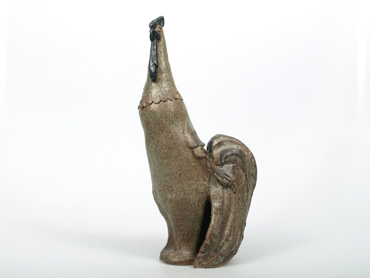 GUNNAR HANSSON. Figurin, stengods, Tupp, signerad.