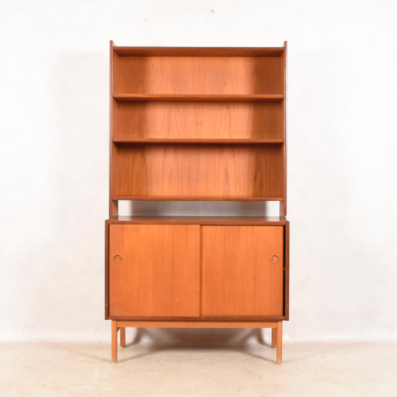 BOOK SHELF, teak, 1960s.