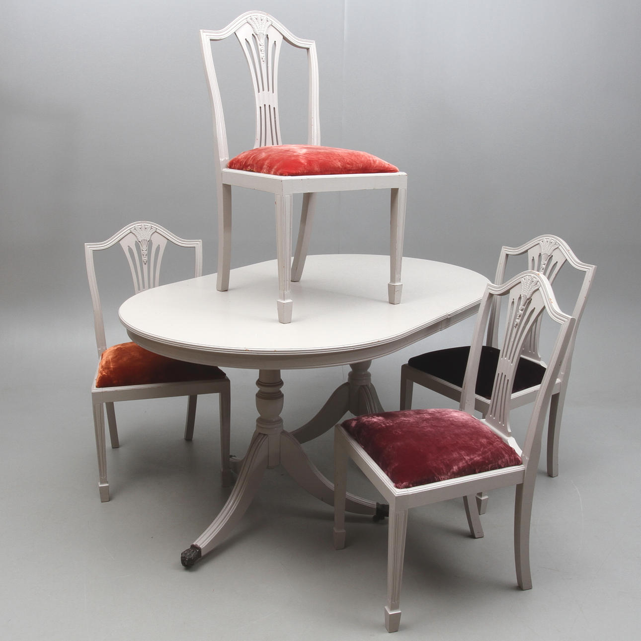 MATGRUPP, 5 delar, Gustaviansk stil, 1900-tal.