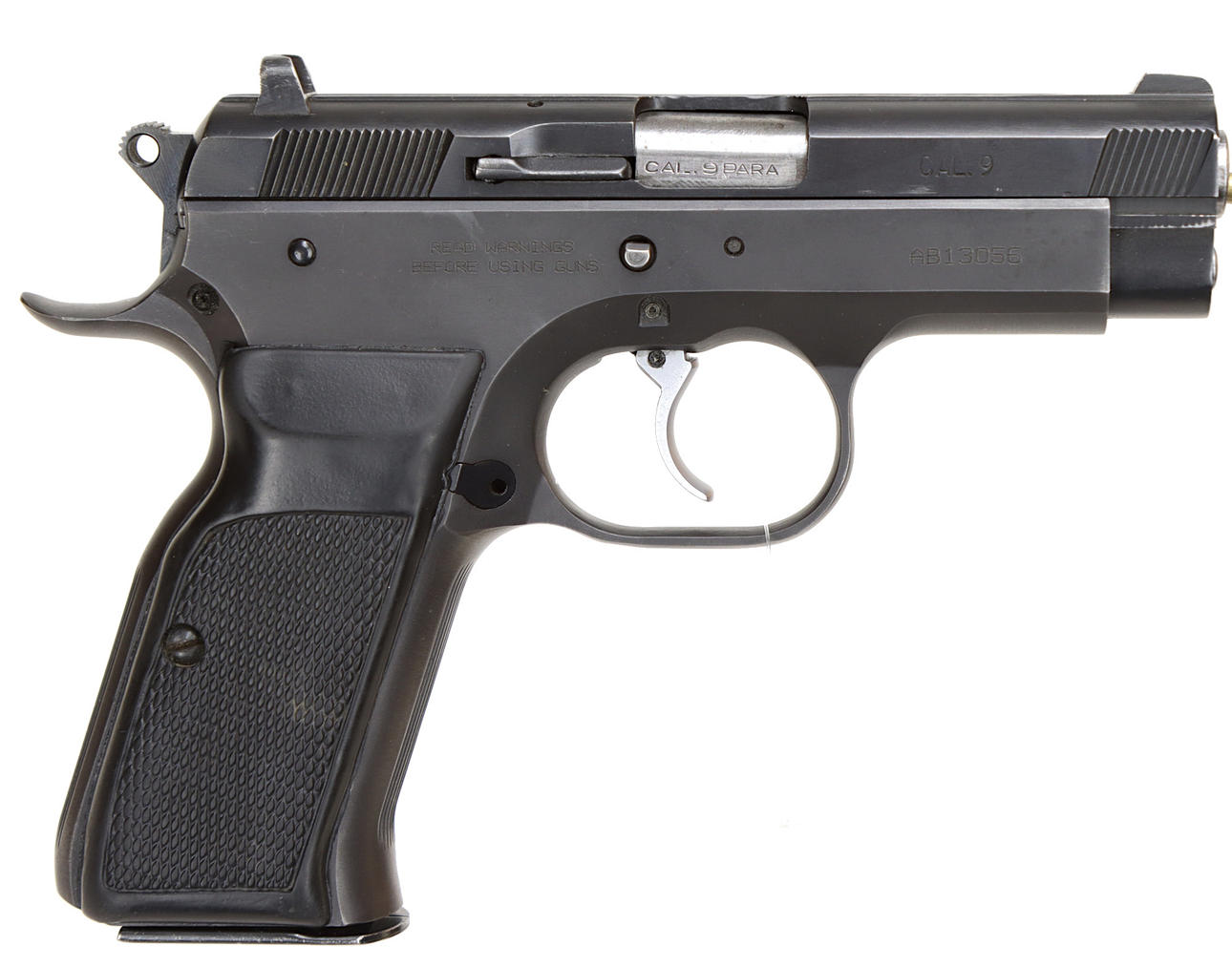 PISTOL, Semi-automatic, make Tanfoglio, caliber 9x19, serial number AB13056, serial number SE0384853.