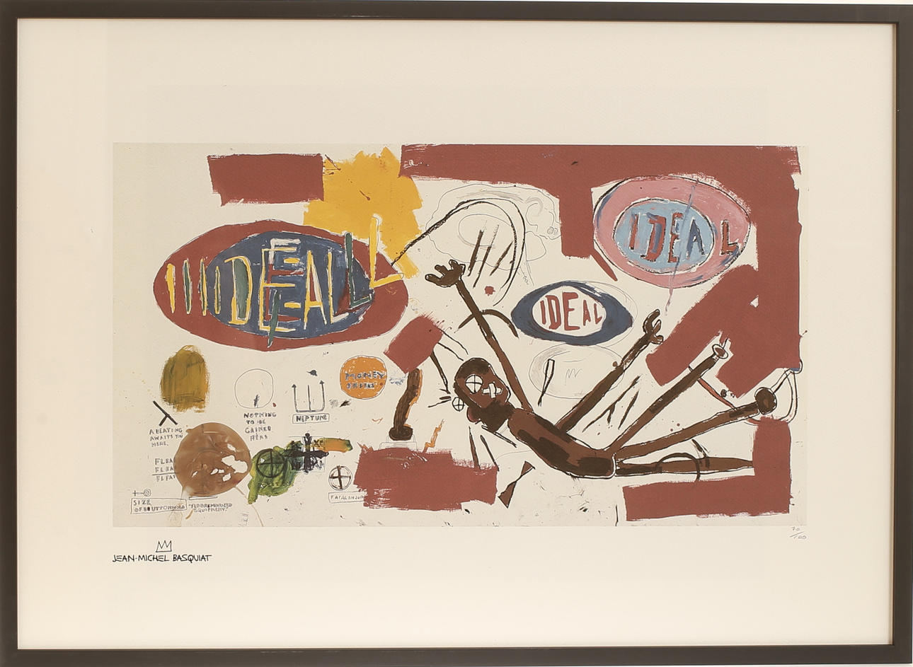 JEAN-MICHEL BASQUIAT. After, offset, "Victor", printed signature, numbered.