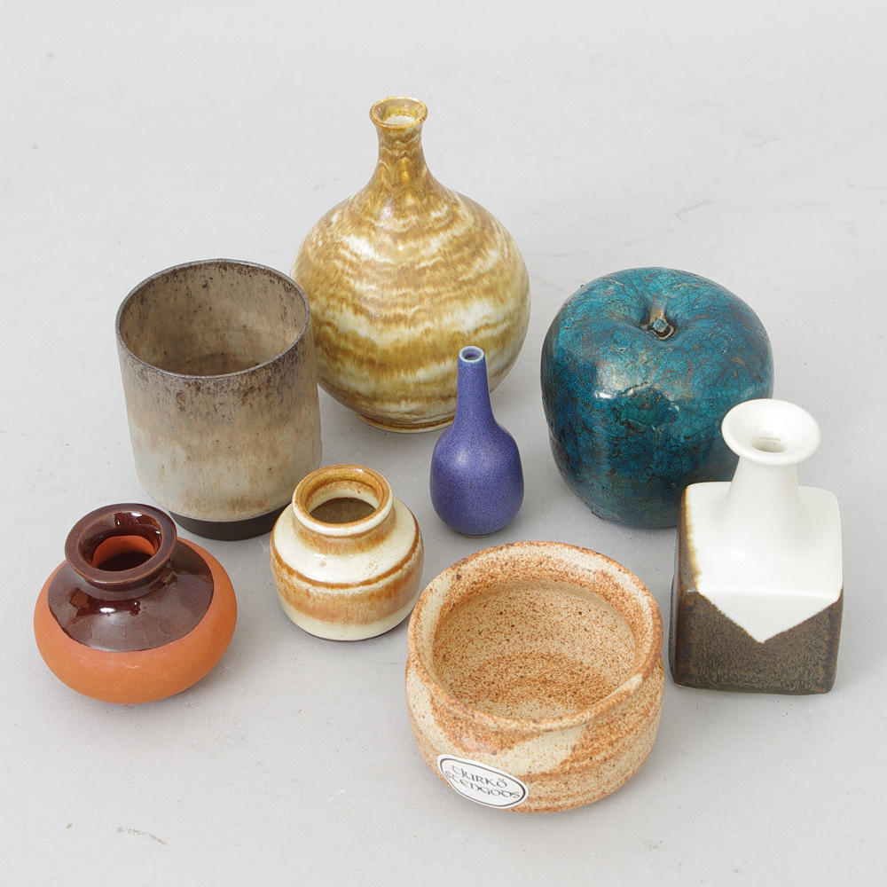 MINIATYRVASER MM, keramik, bl. a, Höganäs och Arabia.