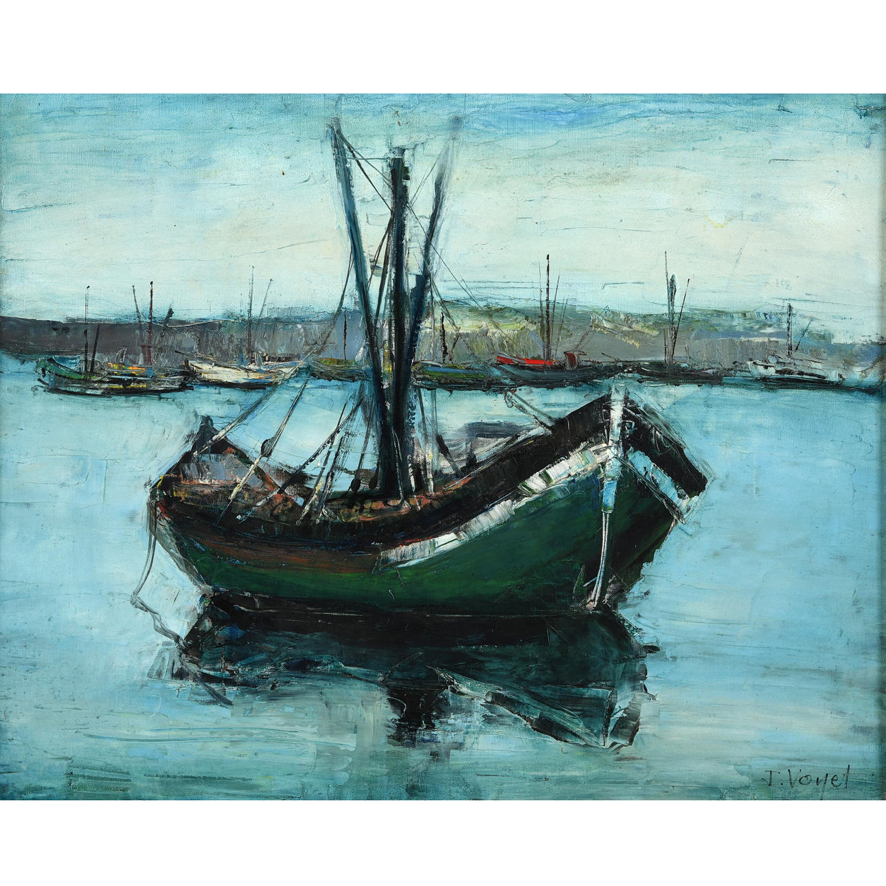 JACQUES VOYET (1927-1910). GRANDE BARQUE.