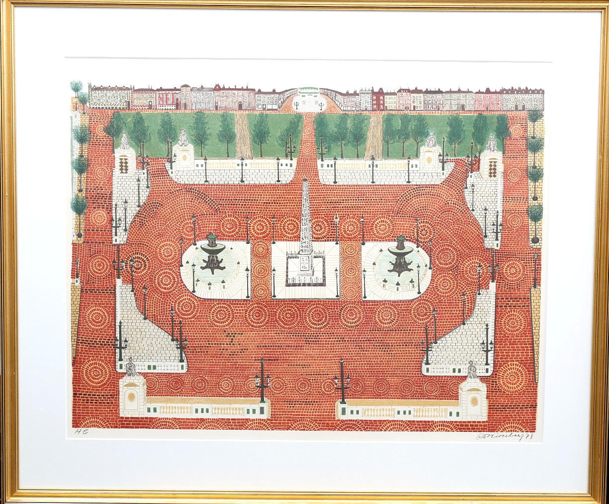 ARVID WIDERBERG. Color lithograph, , H:C, signed A. Widerberg and dated -78.