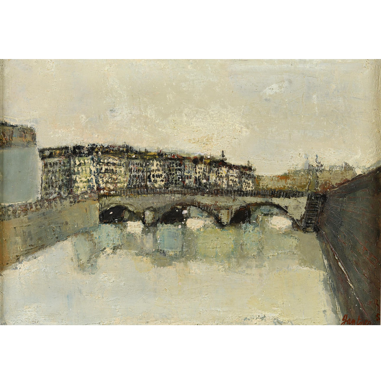 BERNARD GANTNER (1928-2018). SEINE BRIDGE.