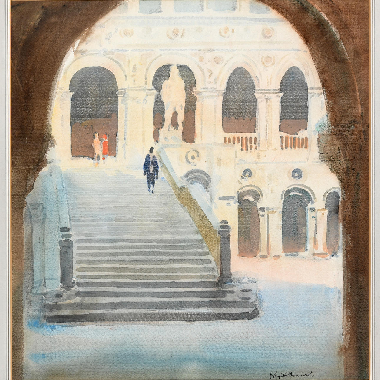 ARTHUR HENRY KNIGHTON HAMMOND (1875-1970). THE GIANT'S STAIRCASE, PALAZZO DUCALE, VENICE.