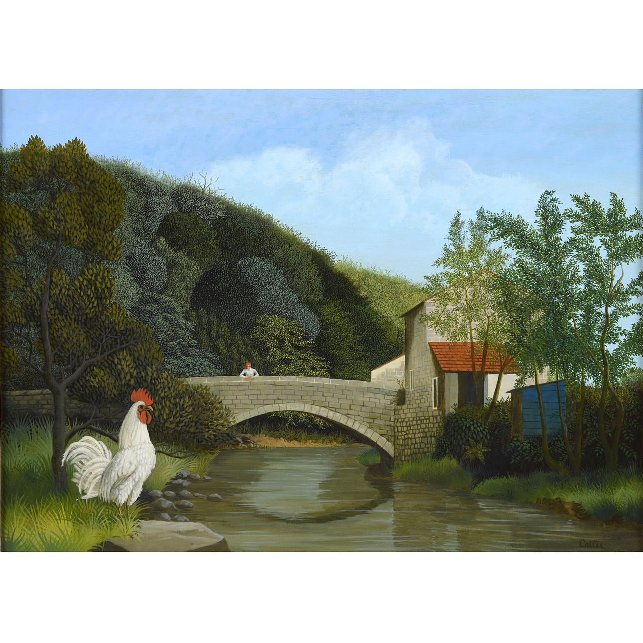 BERNARD CARTER (1920-2014). WHITE COCK NEAR A STREAM (1977).