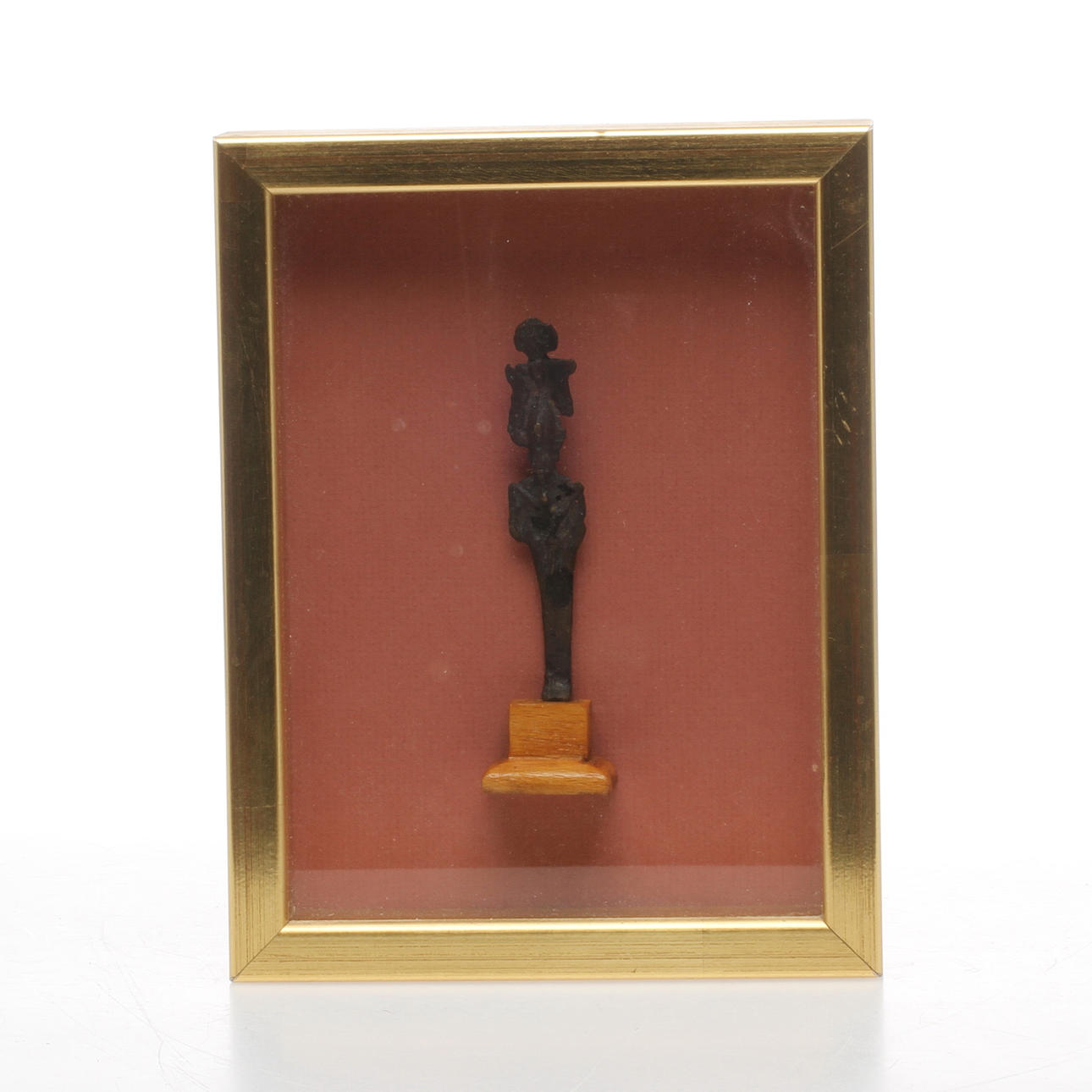 FIGURIN, brons, enligt uppgift gravfigurin, Egypten.