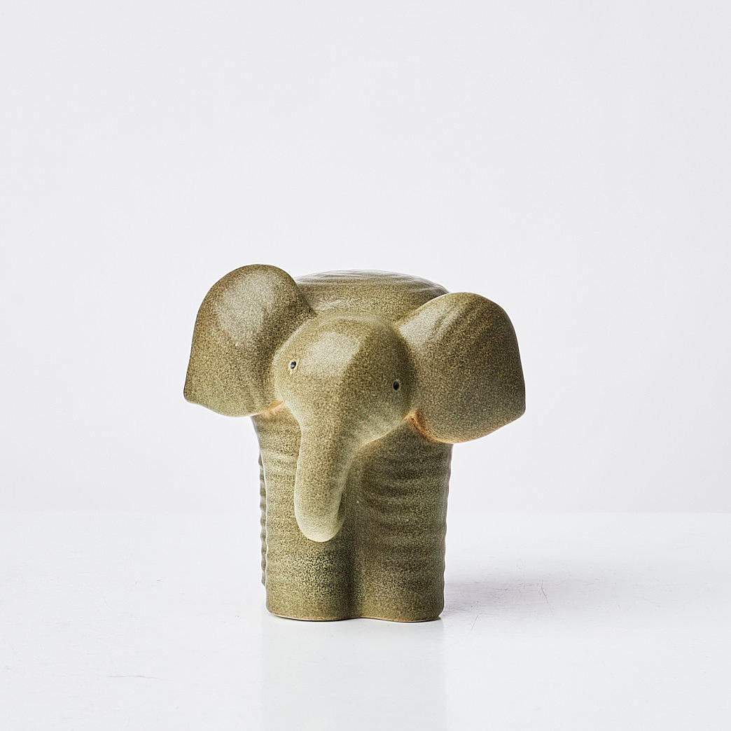 LISA LARSON. Figurin, elefant, stengods, Gustavsberg, märkt Lisa L ...