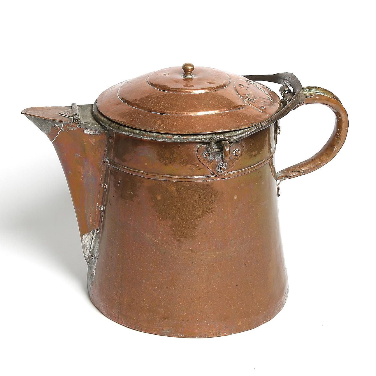 KANNA, koppar, allmoge, 1800-tal.