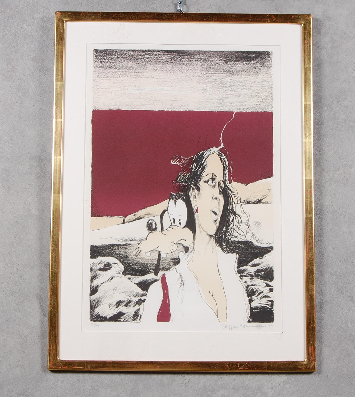 STAFFAN SOMELIUS. Färglitografi, signerad,numrerad 89/30.