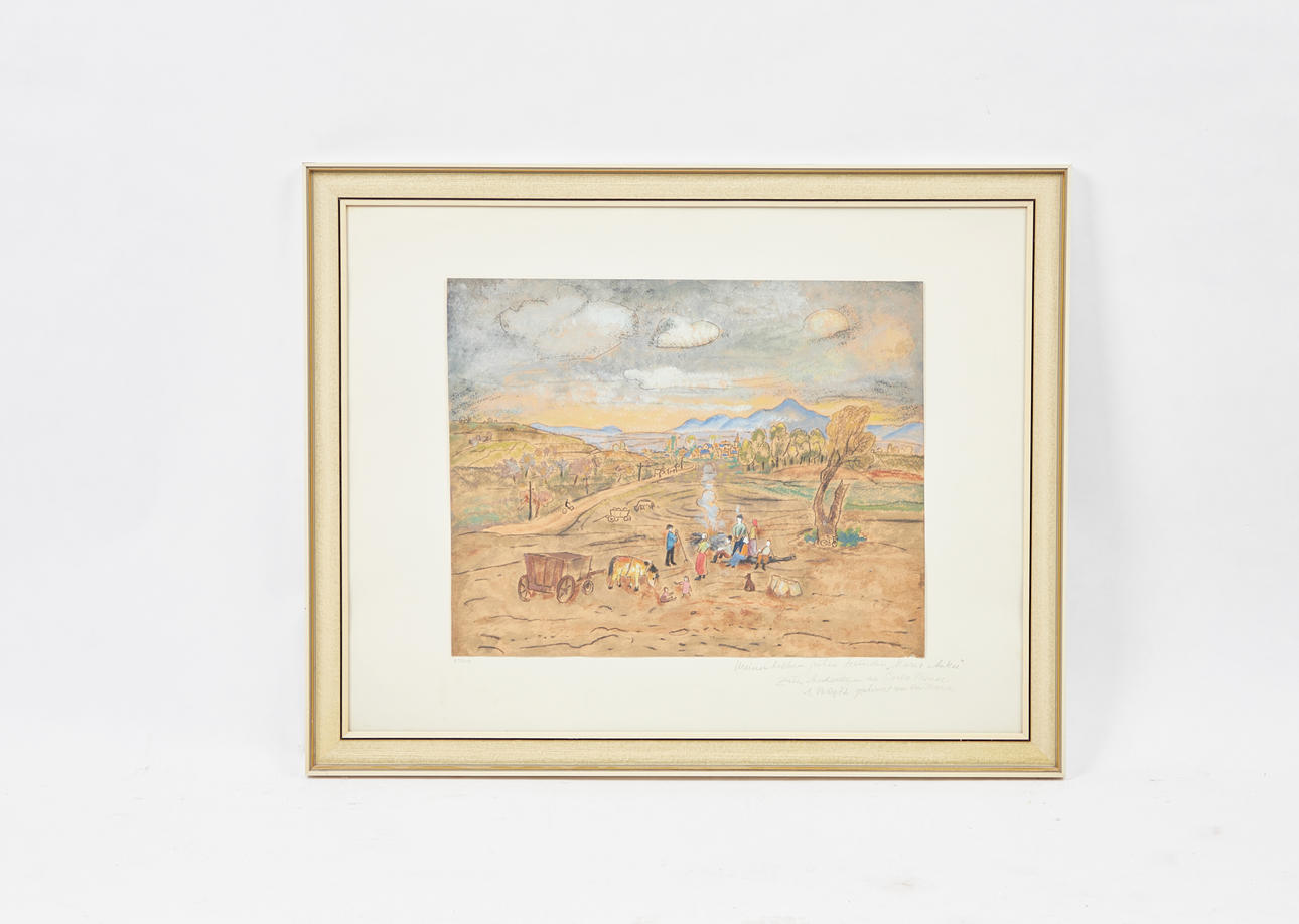 CARLO MENSE. Drawing, Siebengebirge.