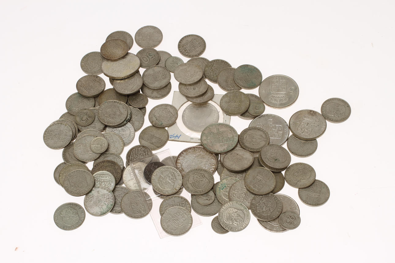 MYNT, Svenska, före 1966, tot. vikt ca 767 g.