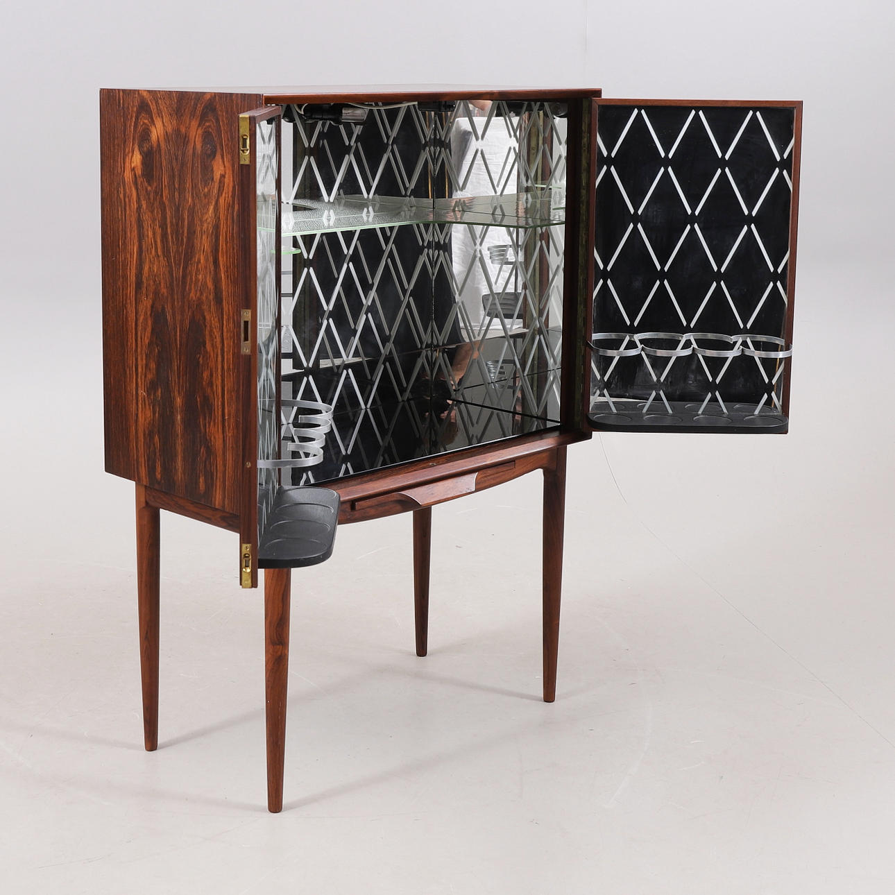 BAR CABINET, jacaranda, 1960s/70s.