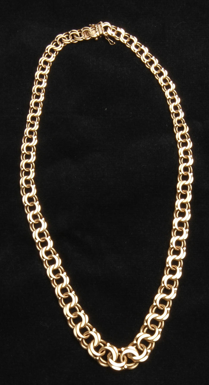 HALSBAND, 18k guld, Vikt 61g.