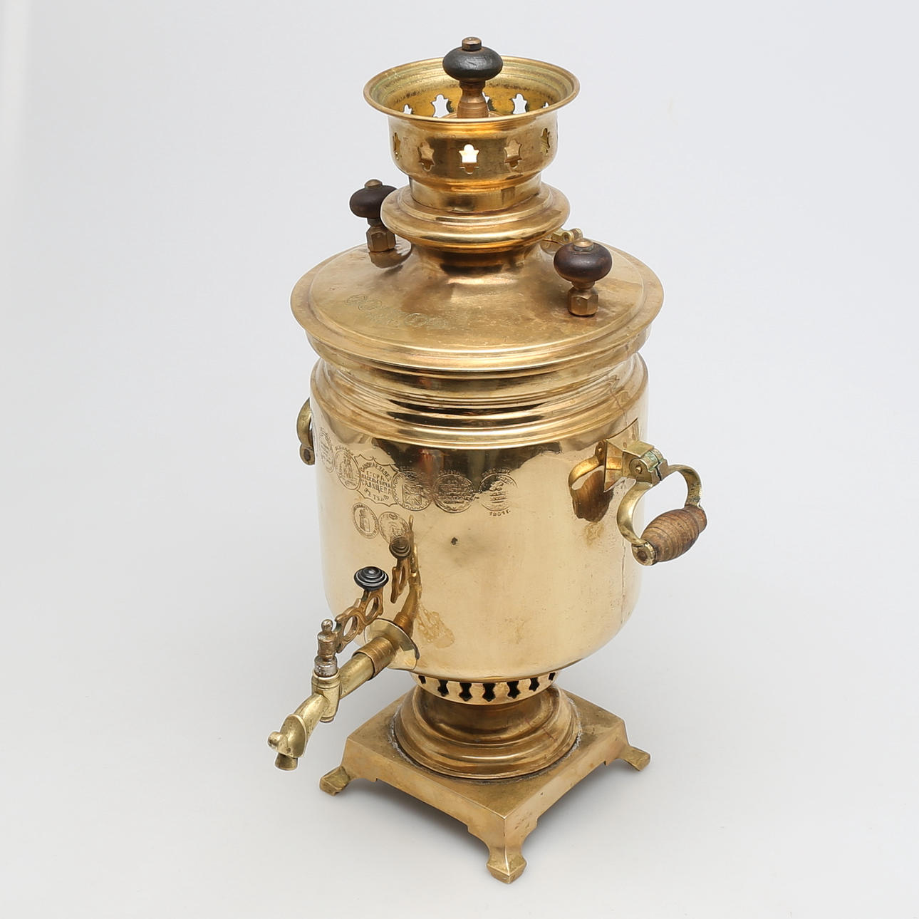 SAMOVAR i mässing, Ryssland, tidigt 1900-tal.