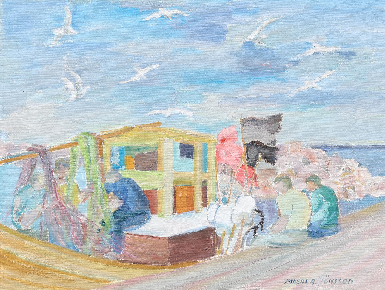 ANDERS A JÖNSSON. Olja på duk, signerad.