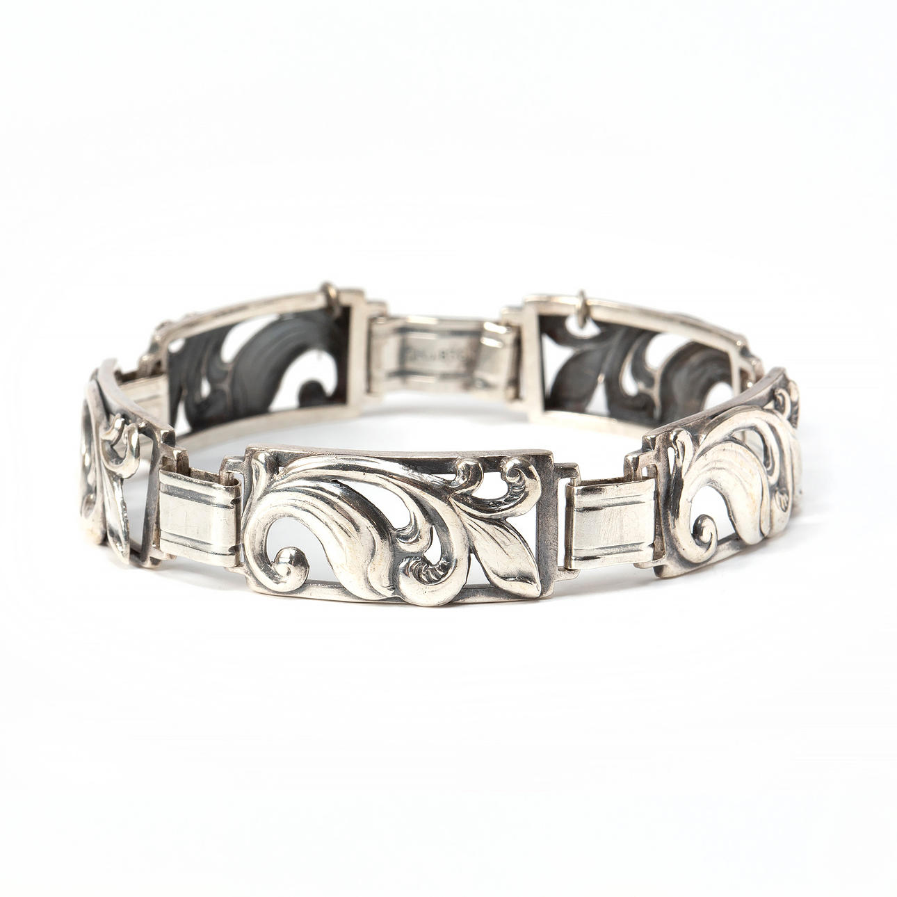 ARMBÅND, sølv, formentlig Hans Jensen, Danmark.