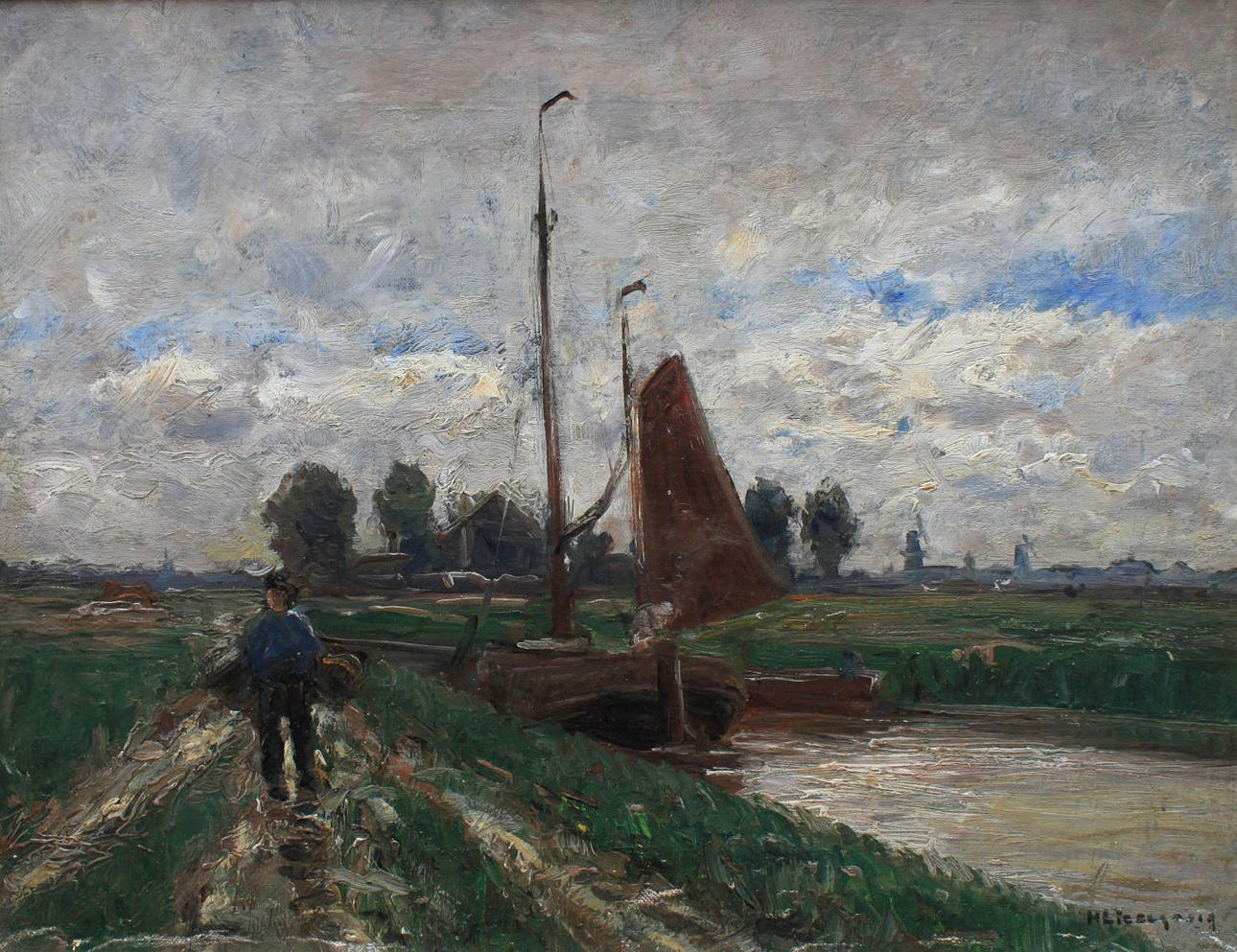 HELMUT LIESEGANG. "Bauern bei der Arbeit“.