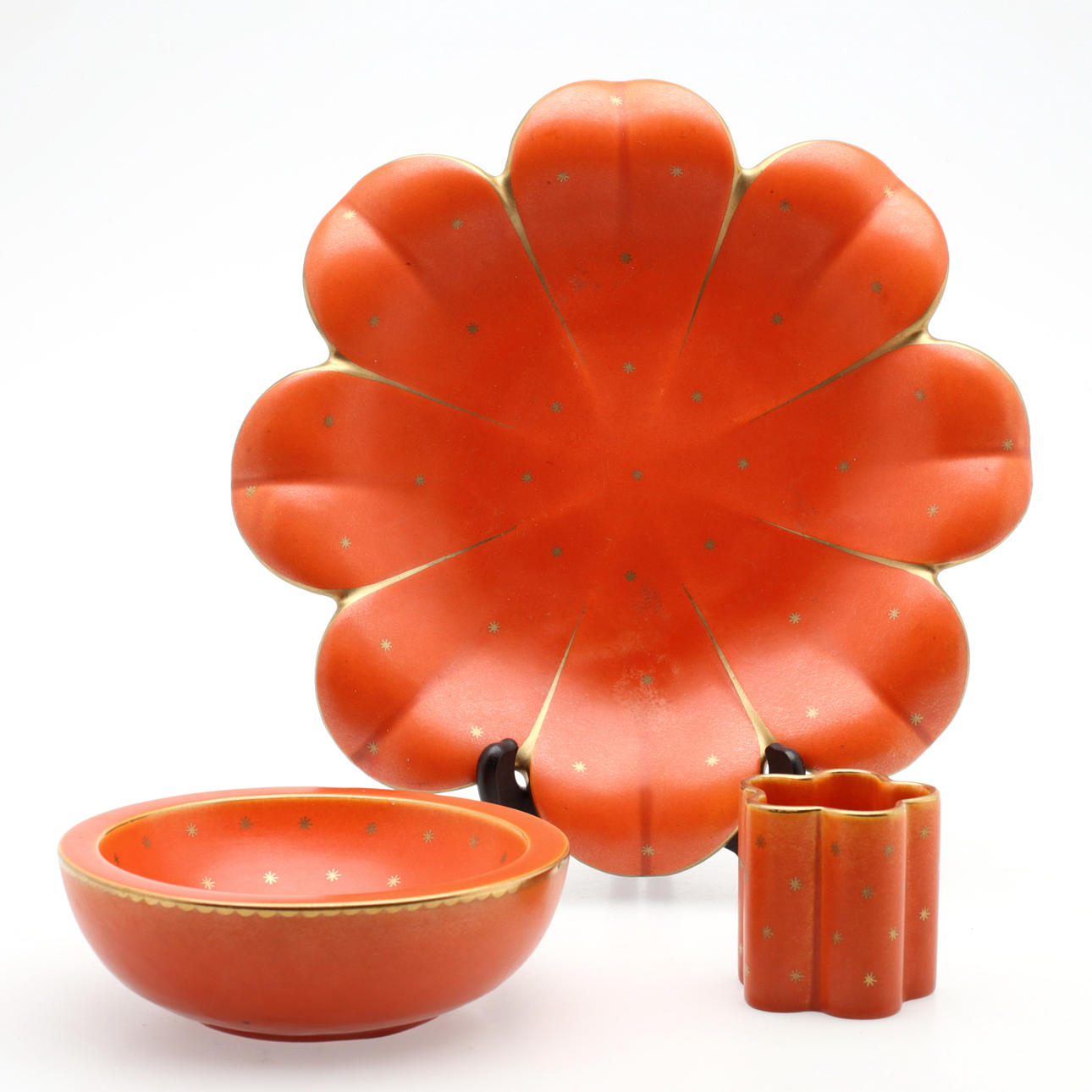 ARTHUR PERCY. Keramiikka, 3 osaa, "Cardinal", Gefle.