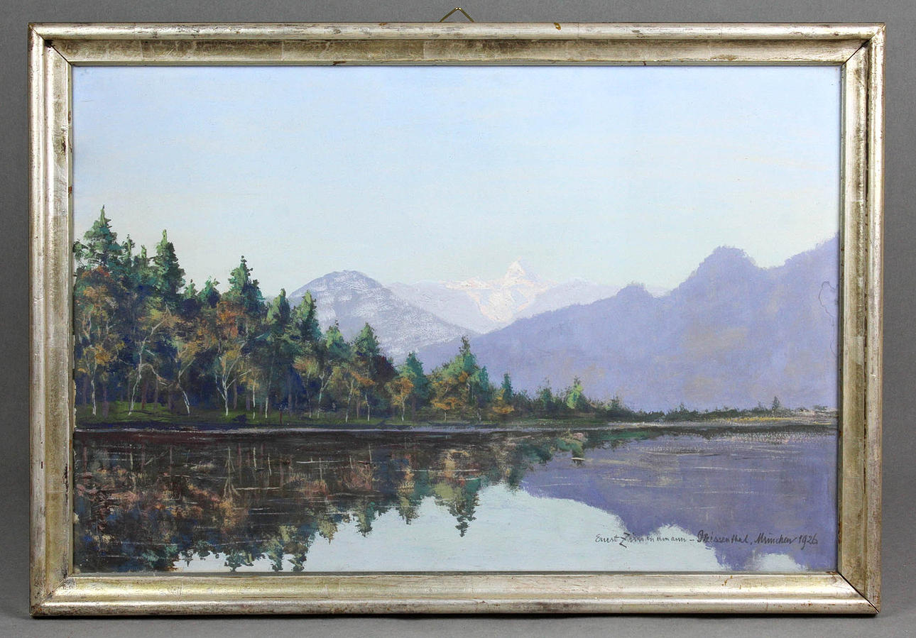 Akvarell Pleissenthal, Zimmermann, Ernst 1926.