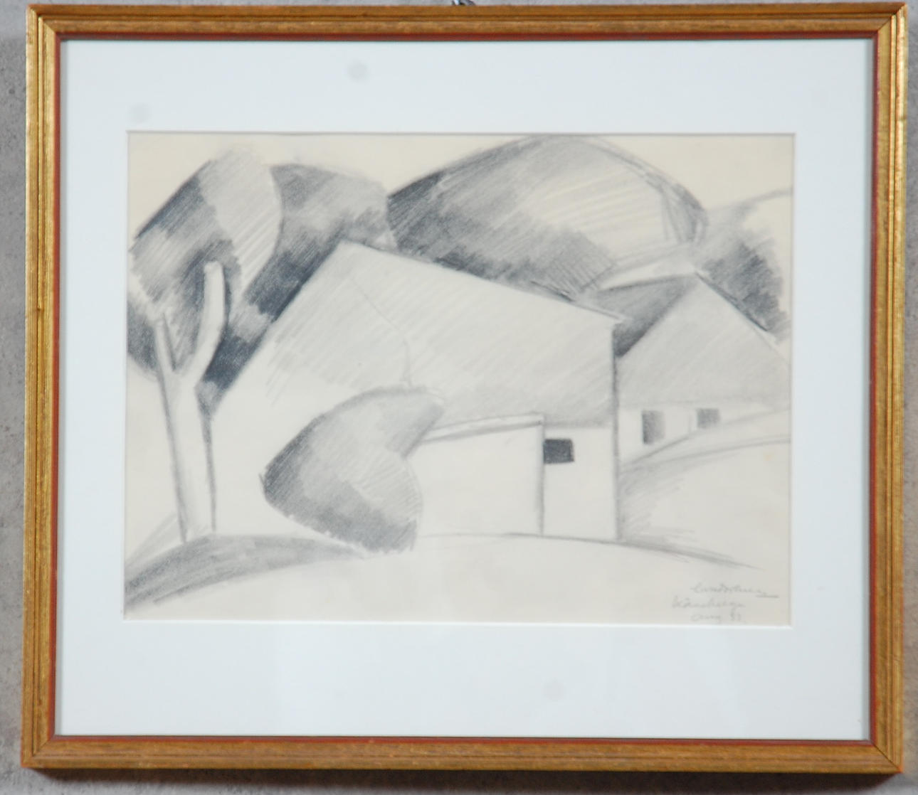 SIXTEN LUNDBOHM. 1895-1982, blyerts, " Kåseberga " signerad , daterad -53.