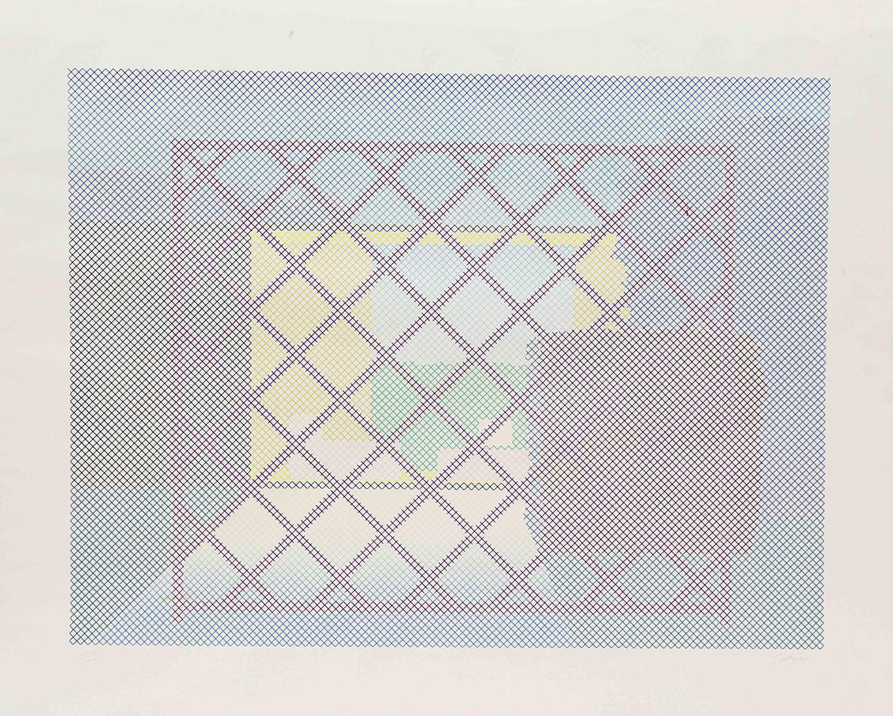 WILLIAM TILLYER. Komposition. Färglitografi. Signerad. 46/100.