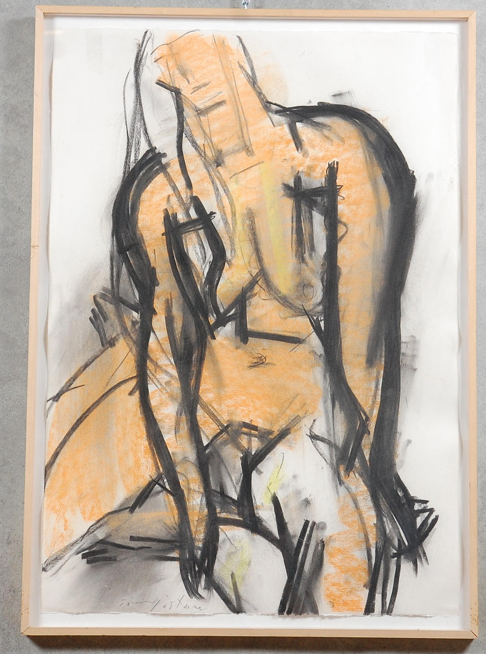 TOMMY ÖSTMAR. 1934-2007, kol, krita, signerad.