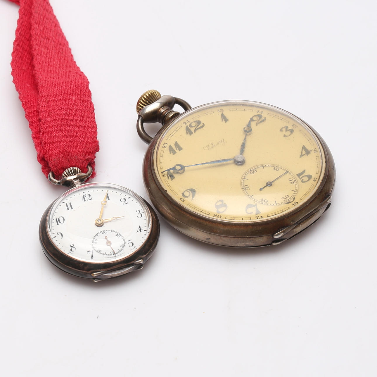 POCKET WATCH, 2 pcs, silver, 1900s.
