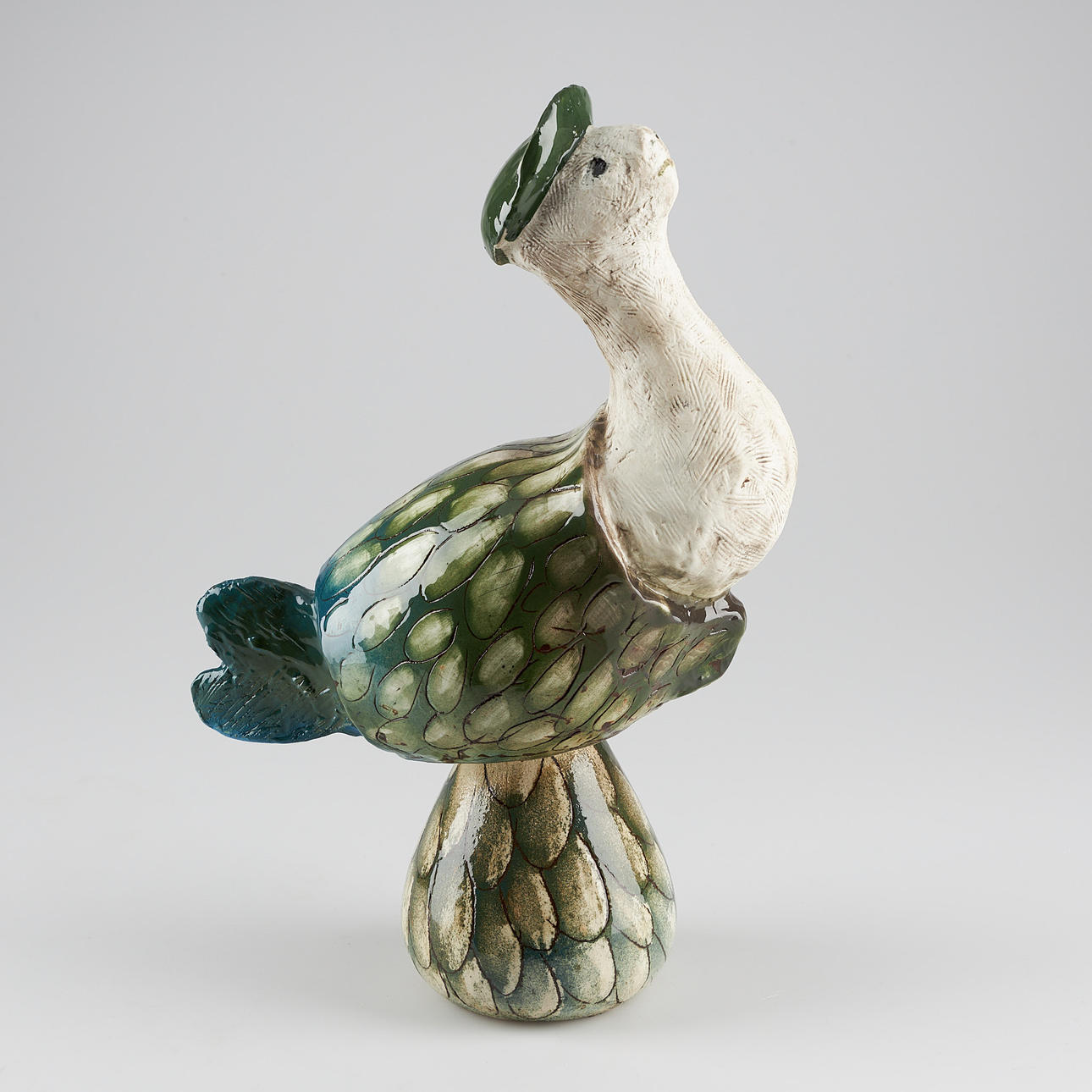 HELJÄ LIUKKO-SUNDSTRÖM. Ceramic sculpture "Horizon's carpenter", signed and dated 1994, Arabia Finland.