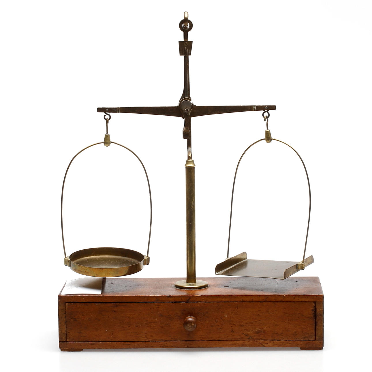 VÅG med MÄSSINGSVIKTER, omkring 1900.